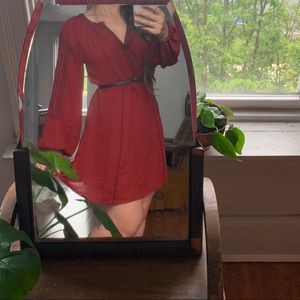 Stunning Red Embroidered Party Dress